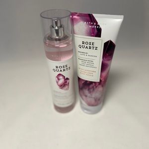 Rose quartz body cream and mist set